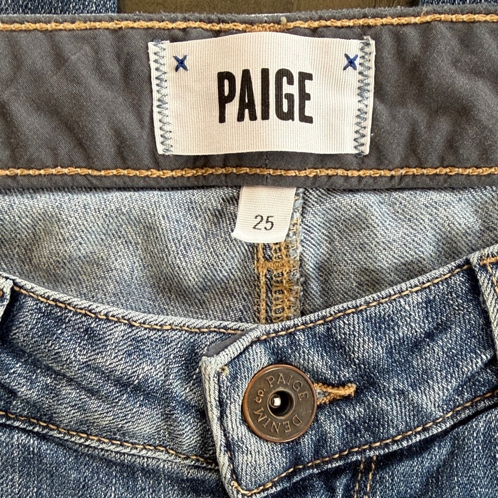 PAIGE Jimmy Jimmy Crop Light Blue Jeans. Size 25. Inseam‎ 27.5 - Picture 2 of 7